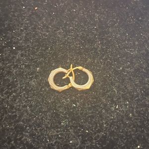 Two tone hoop earrings